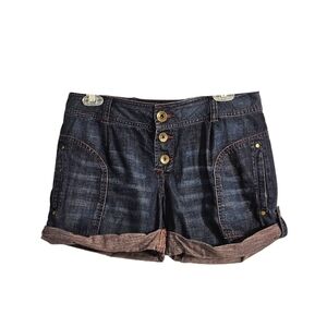 Patrick Robinson Button Fly Roll Hem Shorts